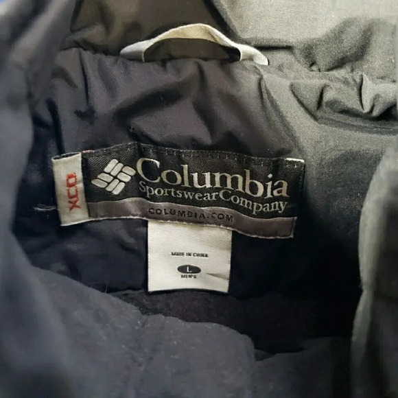 Large Columbia XCO Full Zip Black Blue Storm Dry Hooded Jacket - Picture 6 of 9